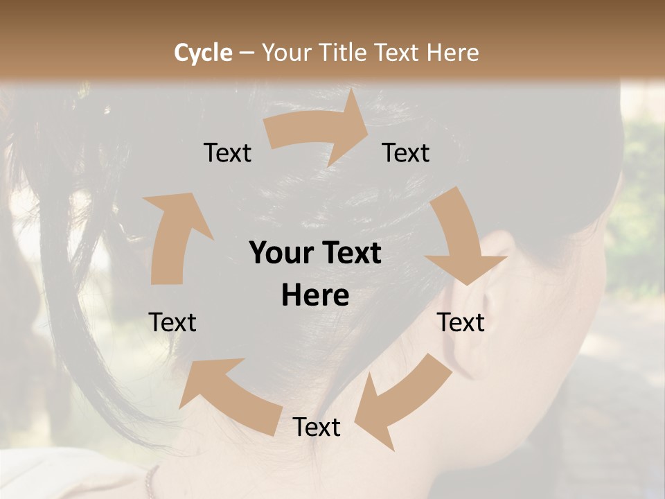 Wedding Female Hair Styling PowerPoint Template