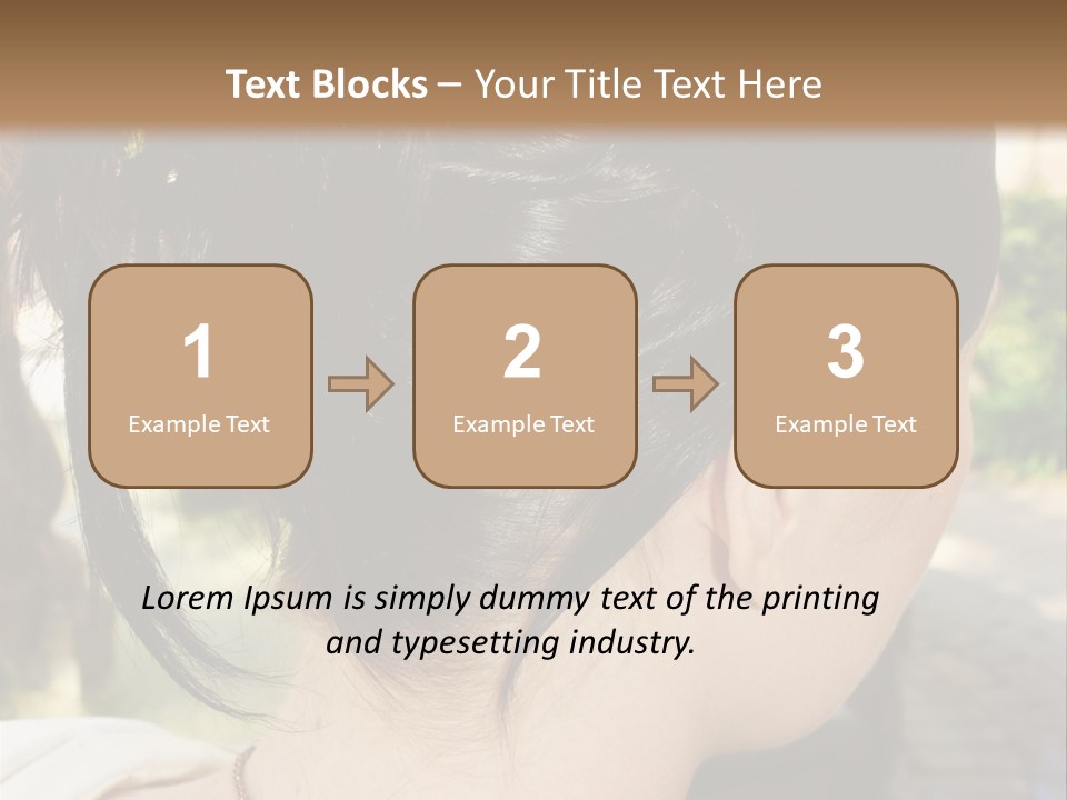 Wedding Female Hair Styling PowerPoint Template