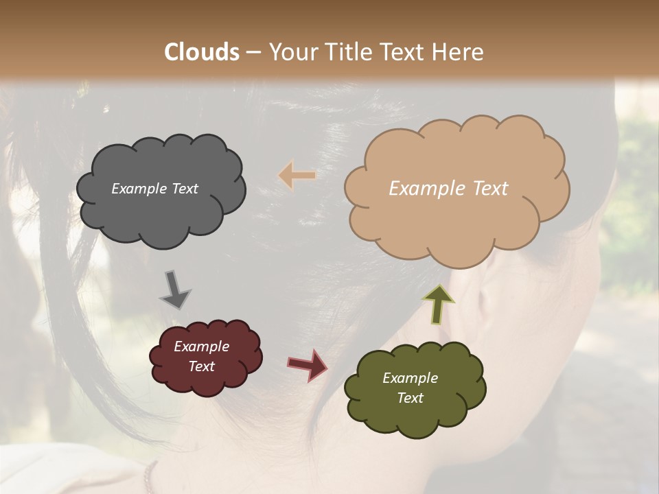 Wedding Female Hair Styling PowerPoint Template