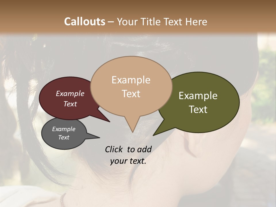 Wedding Female Hair Styling PowerPoint Template