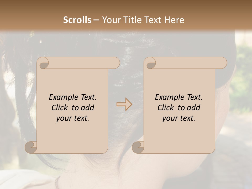 Wedding Female Hair Styling PowerPoint Template