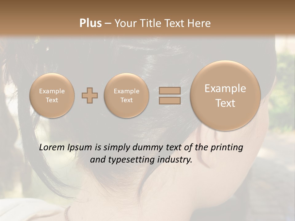 Wedding Female Hair Styling PowerPoint Template