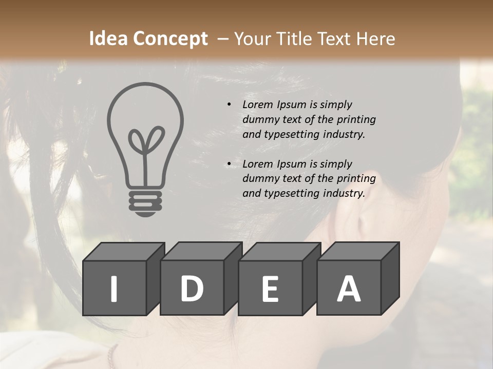 Wedding Female Hair Styling PowerPoint Template