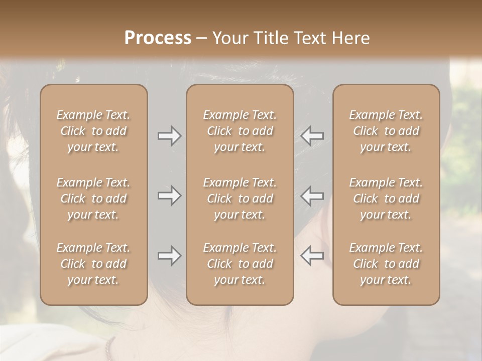 Wedding Female Hair Styling PowerPoint Template