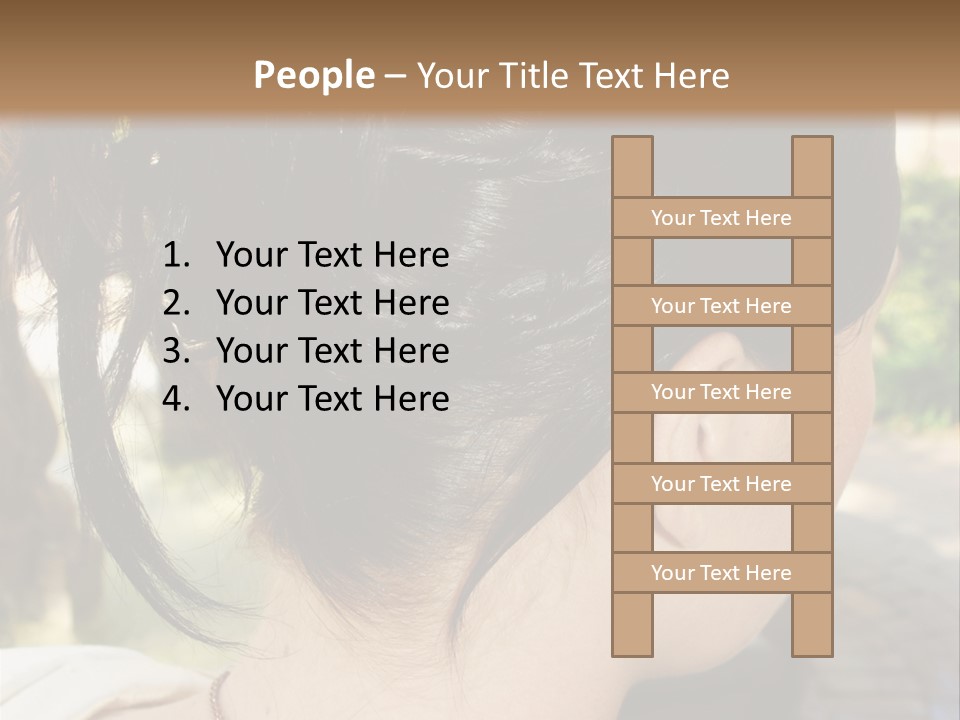 Wedding Female Hair Styling PowerPoint Template