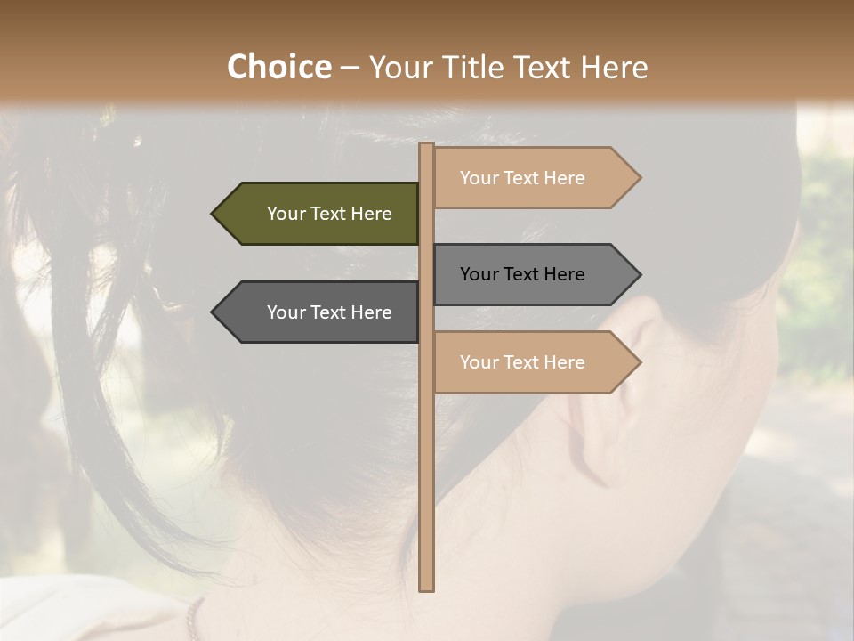 Wedding Female Hair Styling PowerPoint Template