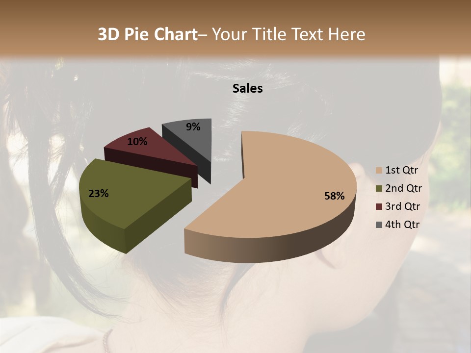 Wedding Female Hair Styling PowerPoint Template