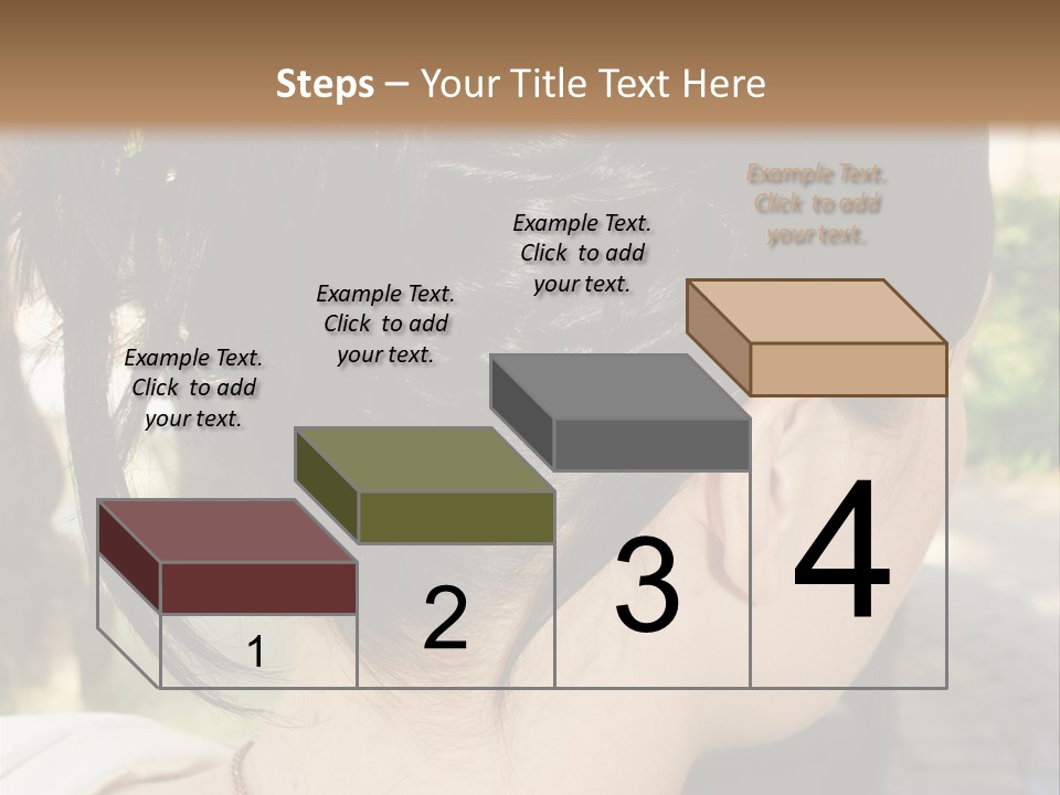 Wedding Female Hair Styling PowerPoint Template