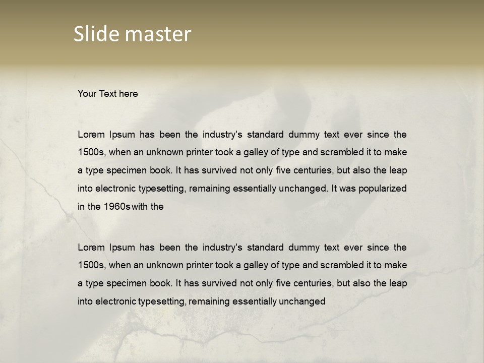 Stone Hand In Meditation Position PowerPoint Template