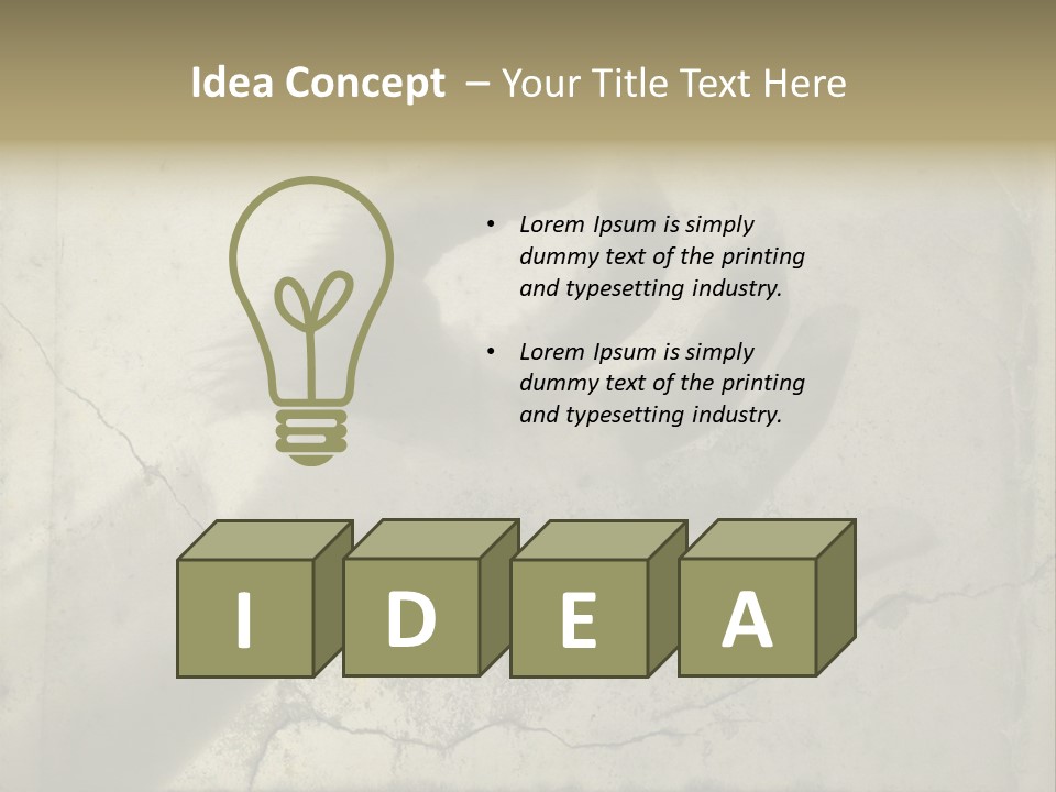 Stone Hand In Meditation Position PowerPoint Template