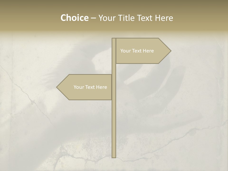 Stone Hand In Meditation Position PowerPoint Template