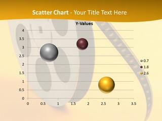 Reel Of Film Of 16 Mm On Yellow Background PowerPoint Template