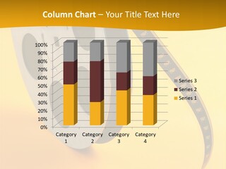 Reel Of Film Of 16 Mm On Yellow Background PowerPoint Template