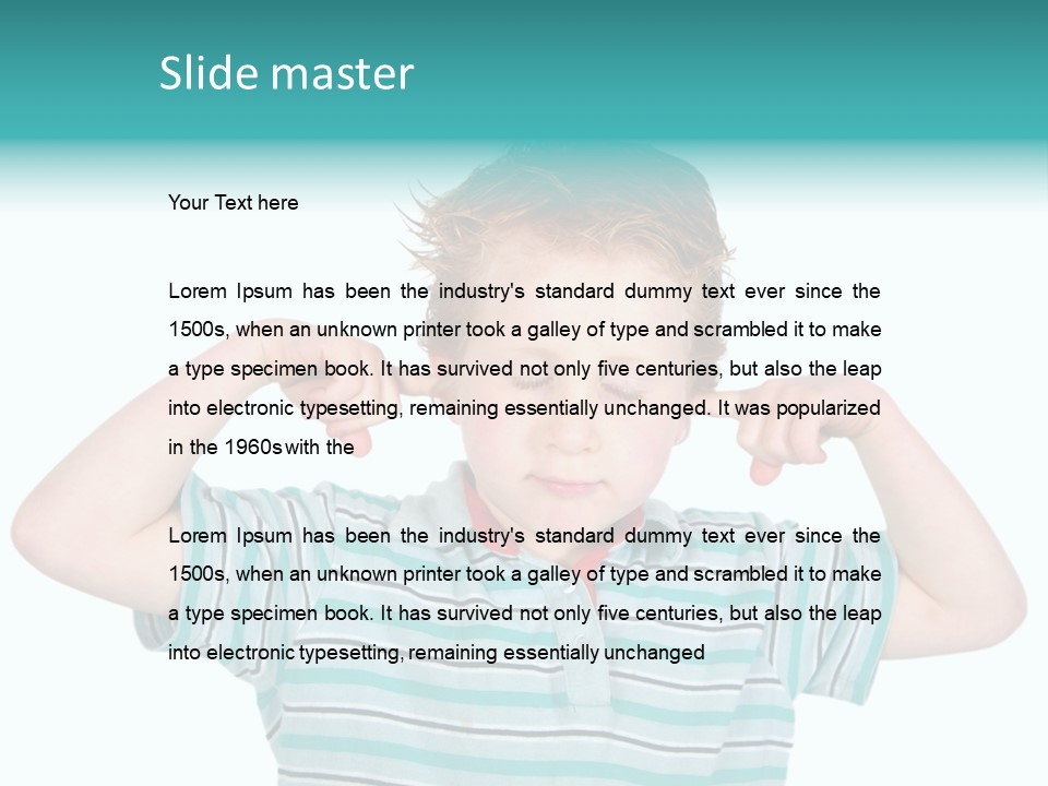 "Not Listening" Boy PowerPoint Template