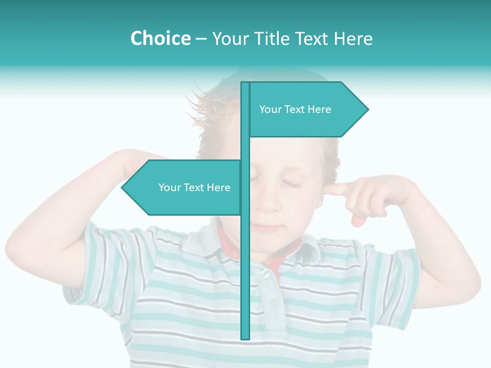 "Not Listening" Boy PowerPoint Template