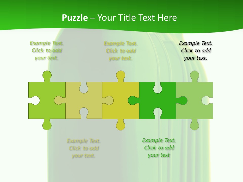 Bottle O Green Color With Mineral Water Isolated On White Background PowerPoint Template