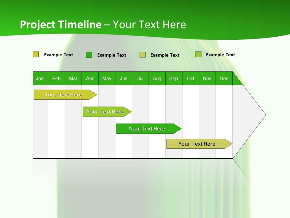 Bottle O Green Color With Mineral Water Isolated On White Background PowerPoint Template
