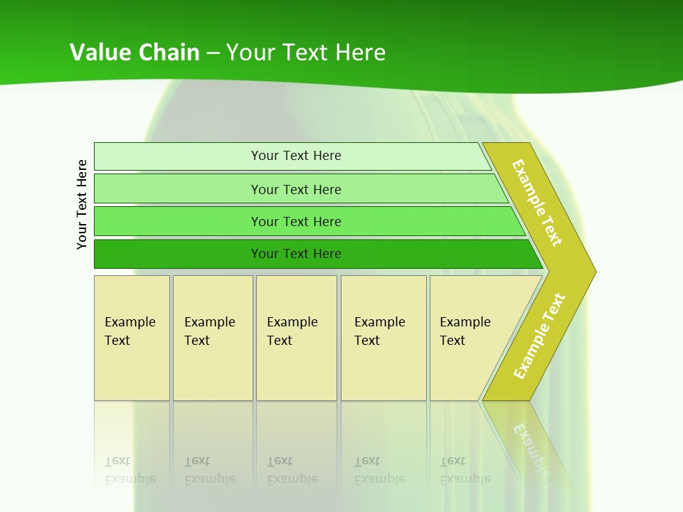 Bottle O Green Color With Mineral Water Isolated On White Background PowerPoint Template