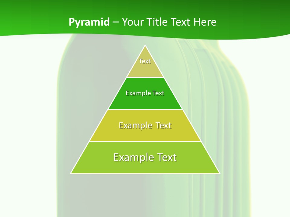 Bottle O Green Color With Mineral Water Isolated On White Background PowerPoint Template