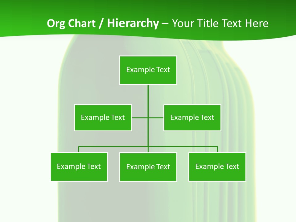 Bottle O Green Color With Mineral Water Isolated On White Background PowerPoint Template