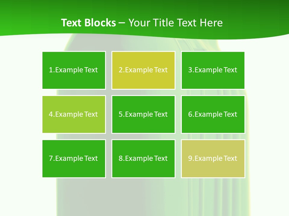 Bottle O Green Color With Mineral Water Isolated On White Background PowerPoint Template