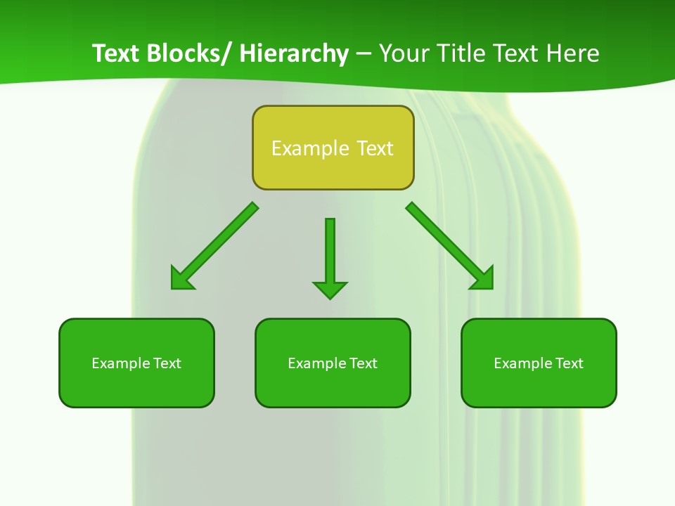 Bottle O Green Color With Mineral Water Isolated On White Background PowerPoint Template