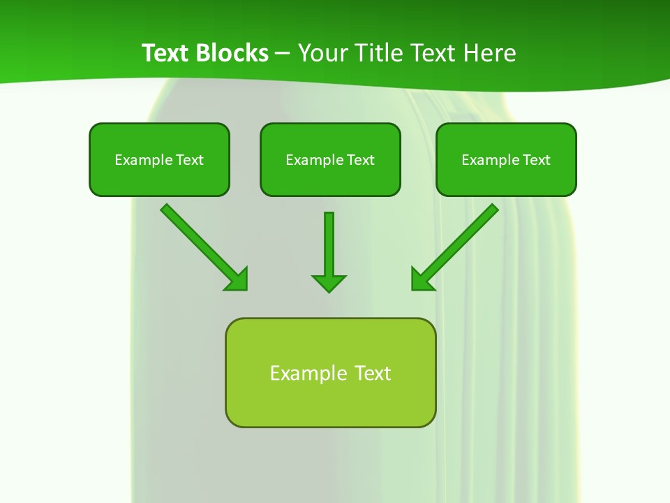 Bottle O Green Color With Mineral Water Isolated On White Background PowerPoint Template