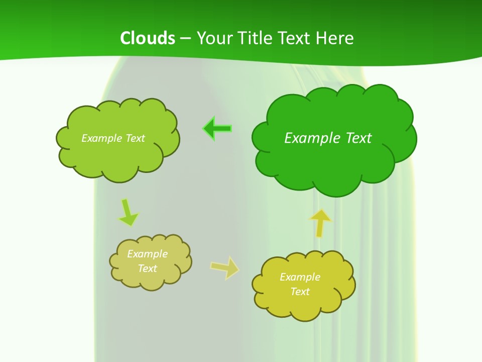 Bottle O Green Color With Mineral Water Isolated On White Background PowerPoint Template