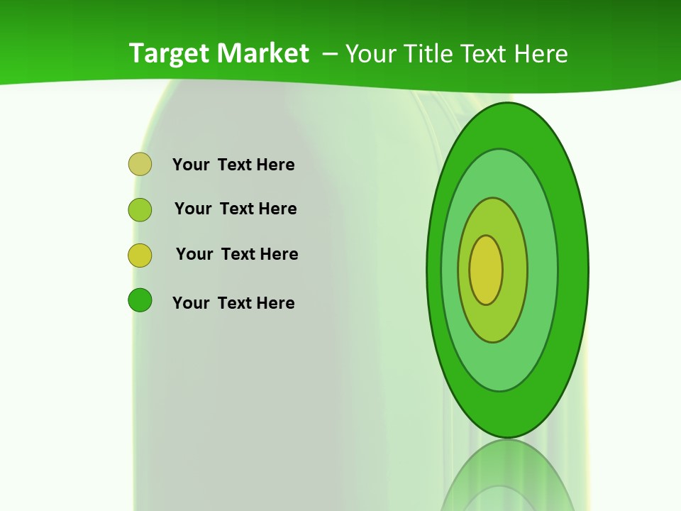 Bottle O Green Color With Mineral Water Isolated On White Background PowerPoint Template