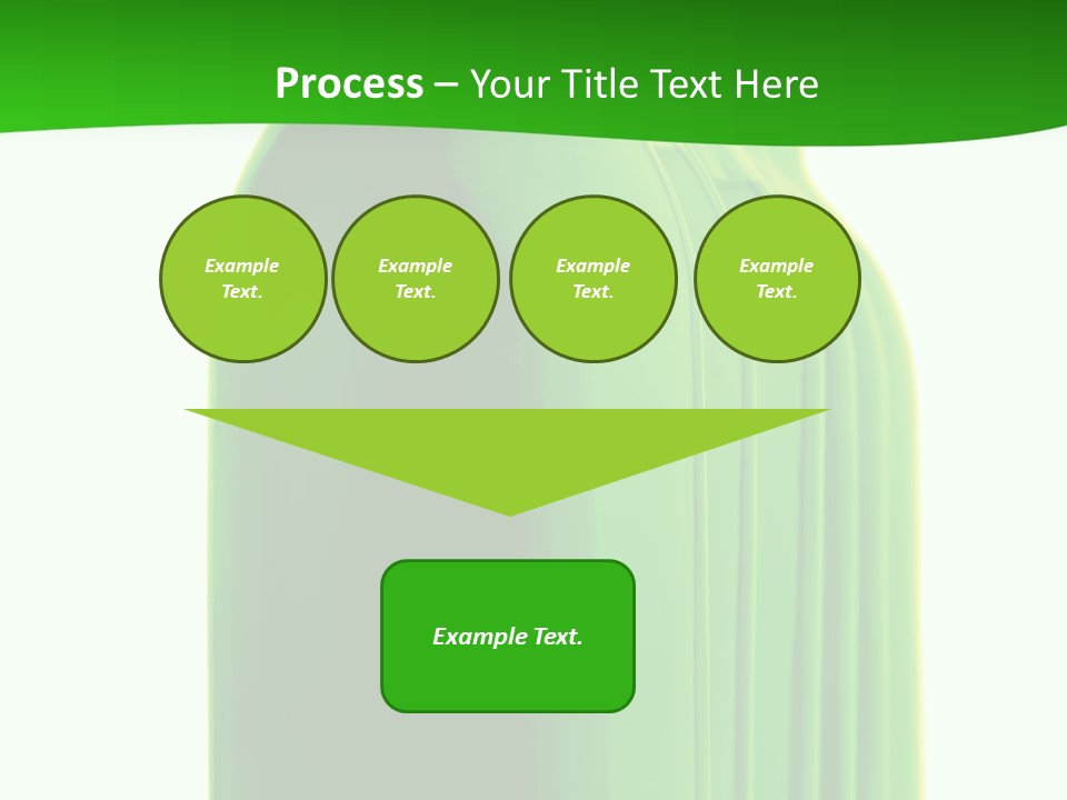 Bottle O Green Color With Mineral Water Isolated On White Background PowerPoint Template