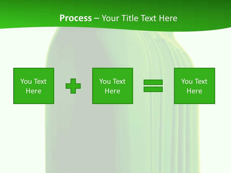 Bottle O Green Color With Mineral Water Isolated On White Background PowerPoint Template