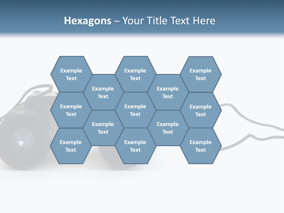 A Pair Of Binoculars Lying Flat On A White Background. PowerPoint Template