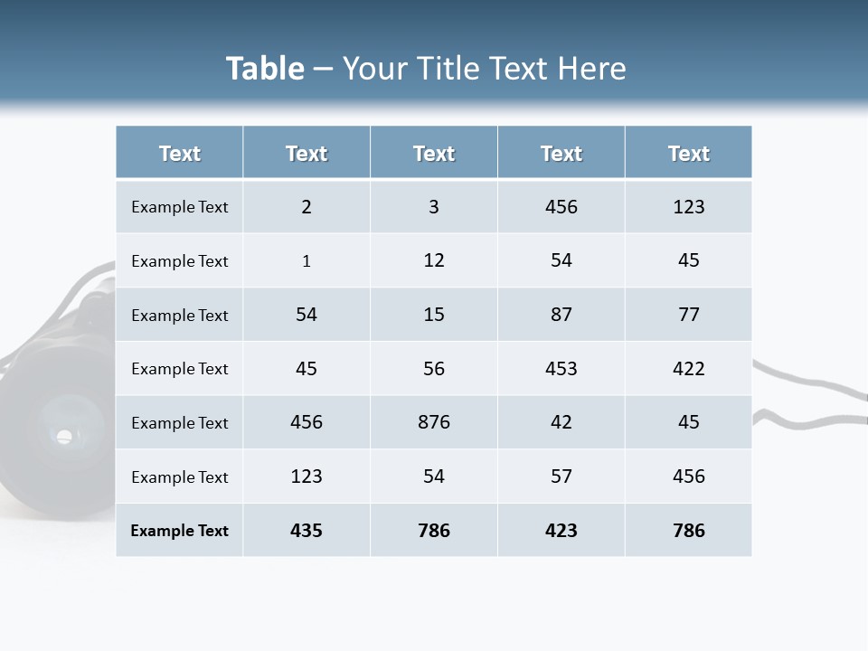 A Pair Of Binoculars Lying Flat On A White Background. PowerPoint Template