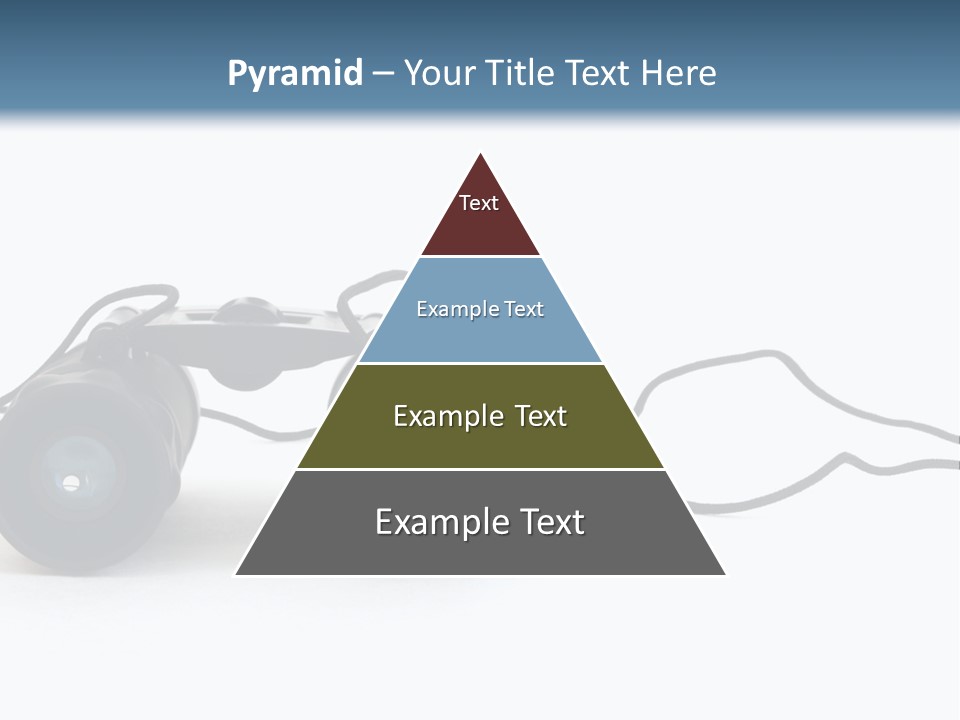 A Pair Of Binoculars Lying Flat On A White Background. PowerPoint Template