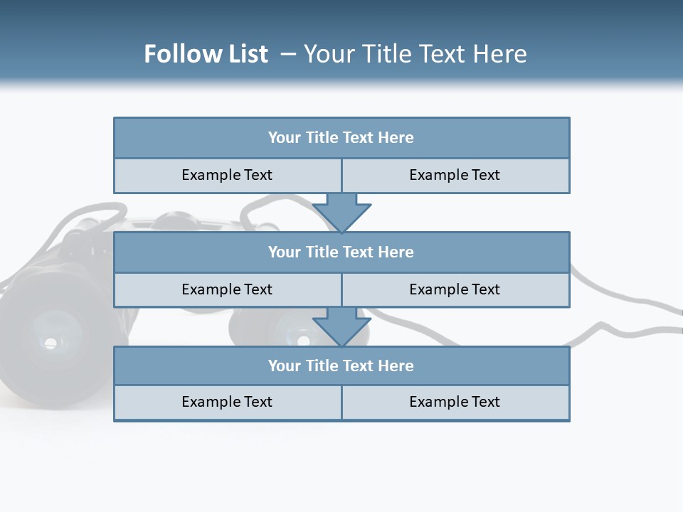 A Pair Of Binoculars Lying Flat On A White Background. PowerPoint Template