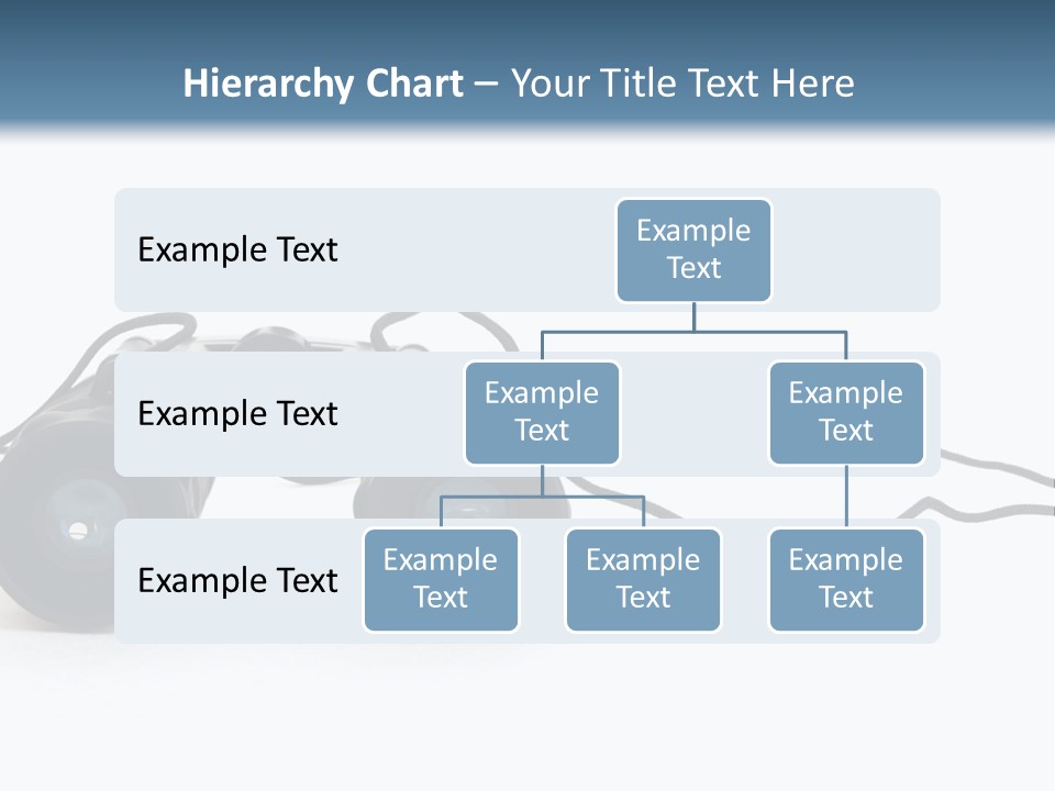 A Pair Of Binoculars Lying Flat On A White Background. PowerPoint Template