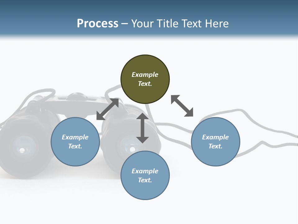 A Pair Of Binoculars Lying Flat On A White Background. PowerPoint Template