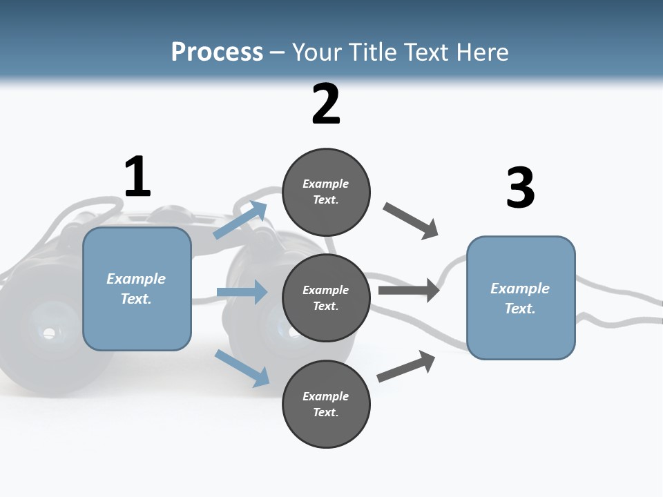 A Pair Of Binoculars Lying Flat On A White Background. PowerPoint Template
