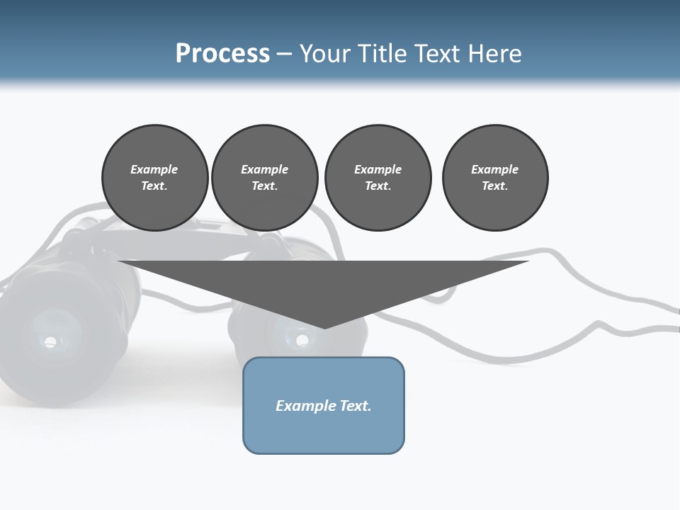 A Pair Of Binoculars Lying Flat On A White Background. PowerPoint Template