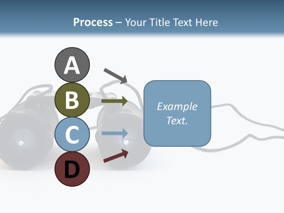 A Pair Of Binoculars Lying Flat On A White Background. PowerPoint Template