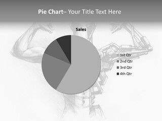 Pencil's Sketch Of The Cyborg PowerPoint Template