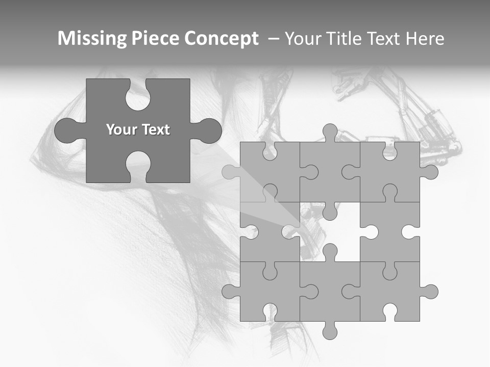 Pencil's Sketch Of The Cyborg PowerPoint Template