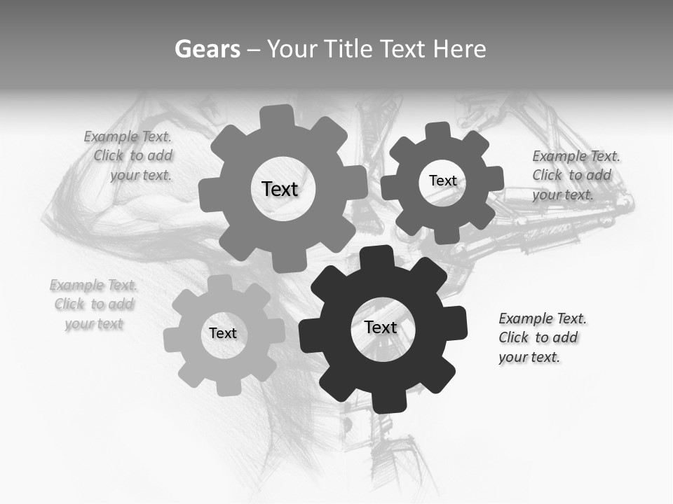 Pencil's Sketch Of The Cyborg PowerPoint Template