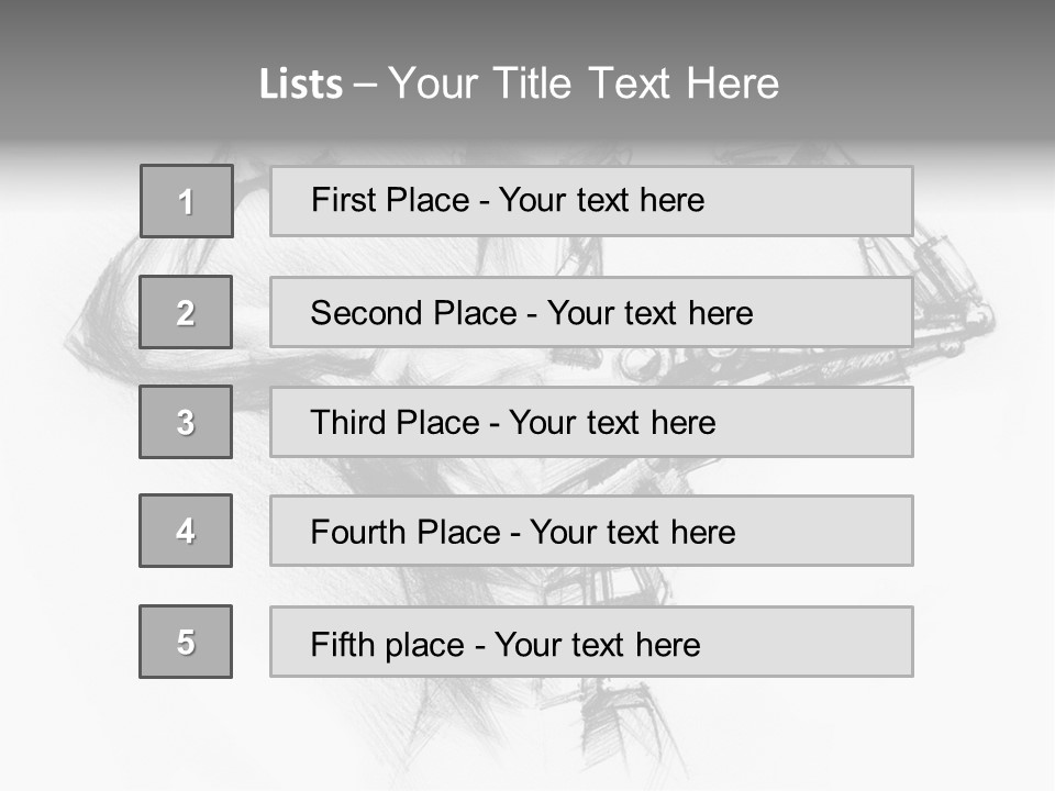 Pencil's Sketch Of The Cyborg PowerPoint Template