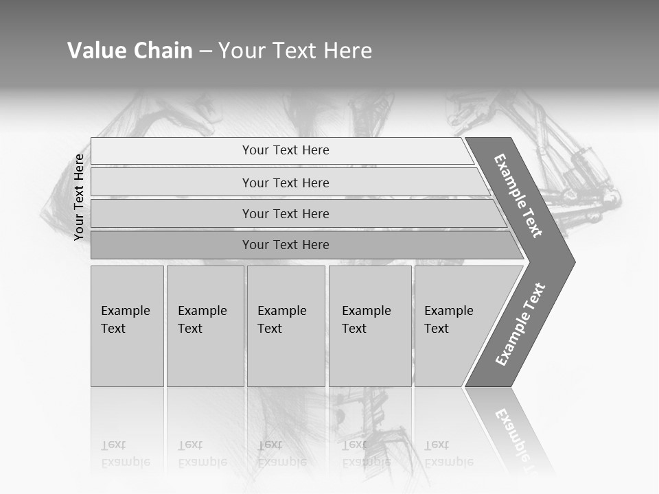 Pencil's Sketch Of The Cyborg PowerPoint Template