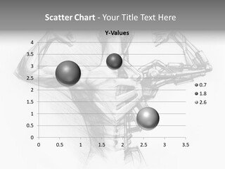 Pencil's Sketch Of The Cyborg PowerPoint Template