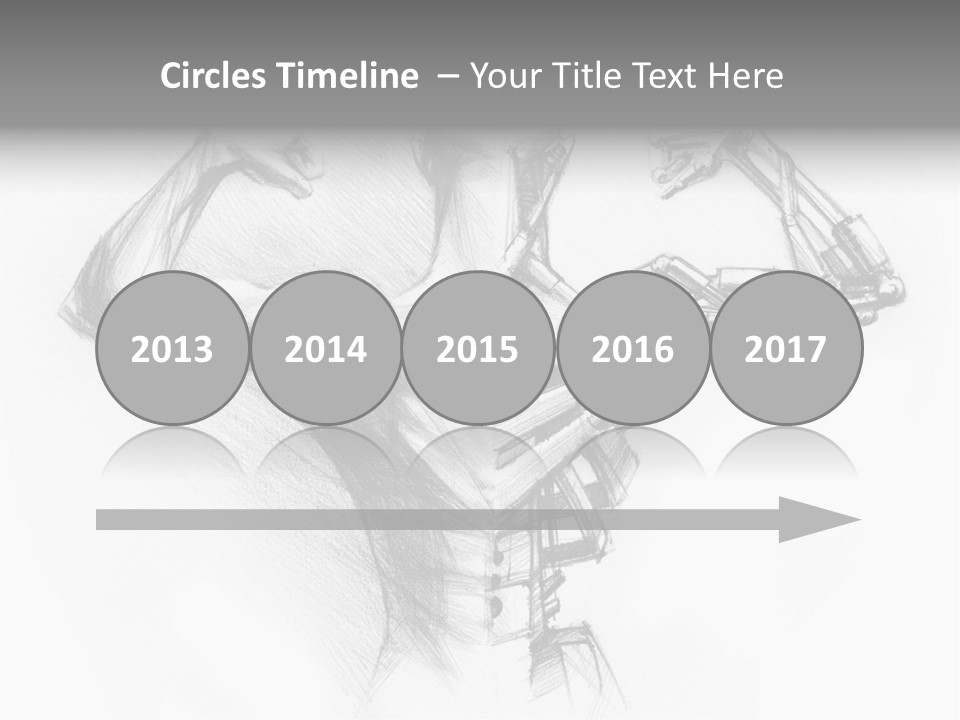 Pencil's Sketch Of The Cyborg PowerPoint Template