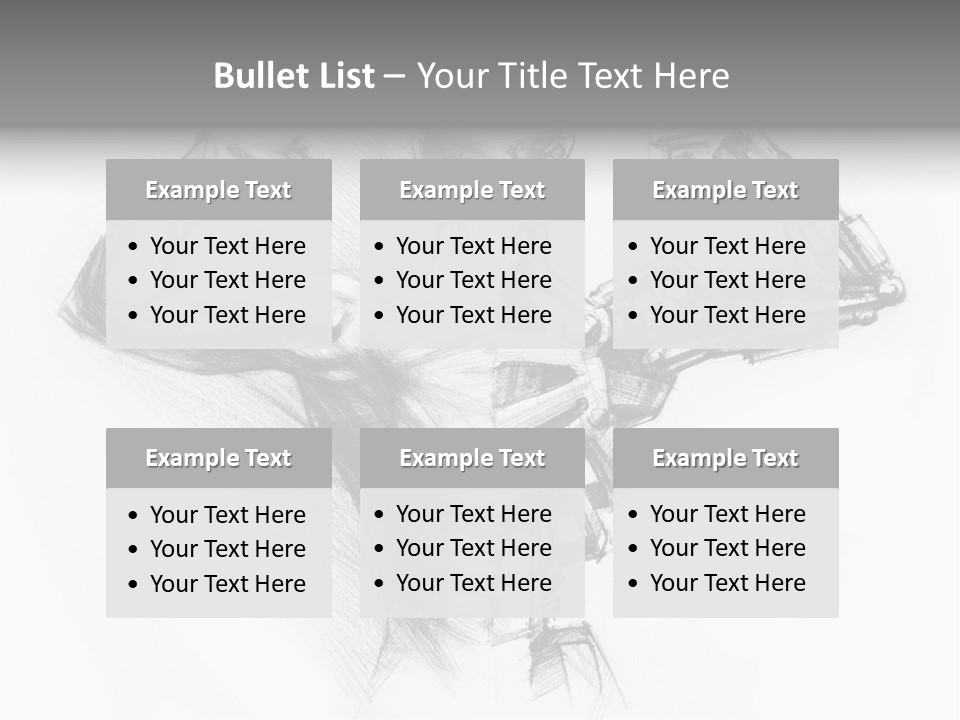Pencil's Sketch Of The Cyborg PowerPoint Template
