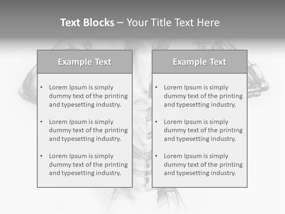 Pencil's Sketch Of The Cyborg PowerPoint Template