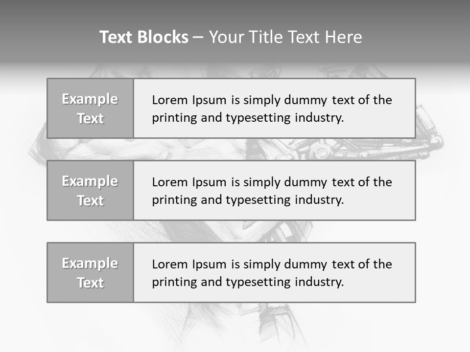 Pencil's Sketch Of The Cyborg PowerPoint Template